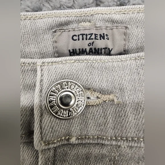 Citizens of Humanity Uber High Rise Jeans in Light Gray Size 30, LIKE NEW - Picture 10 of 14